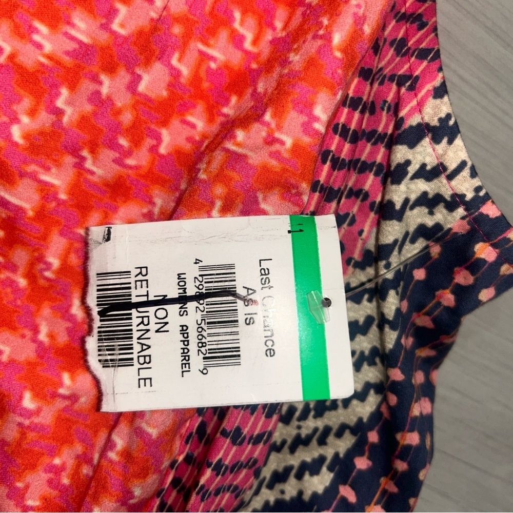NIC+ZOE Coral and Navy Sleeveless V‑Neck Midi Dress - Picture 8 of 11